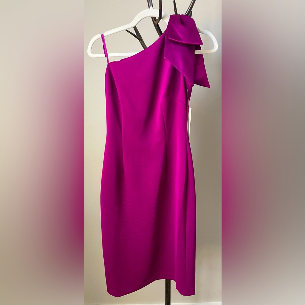 Eliza J One Shoulder Bow Dress